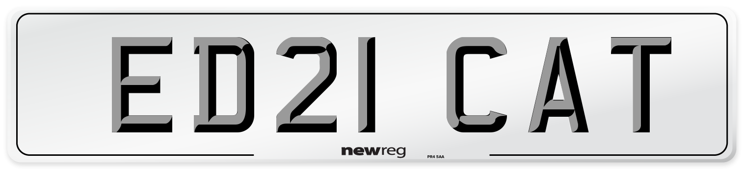 ED21 CAT Number Plate from New Reg
